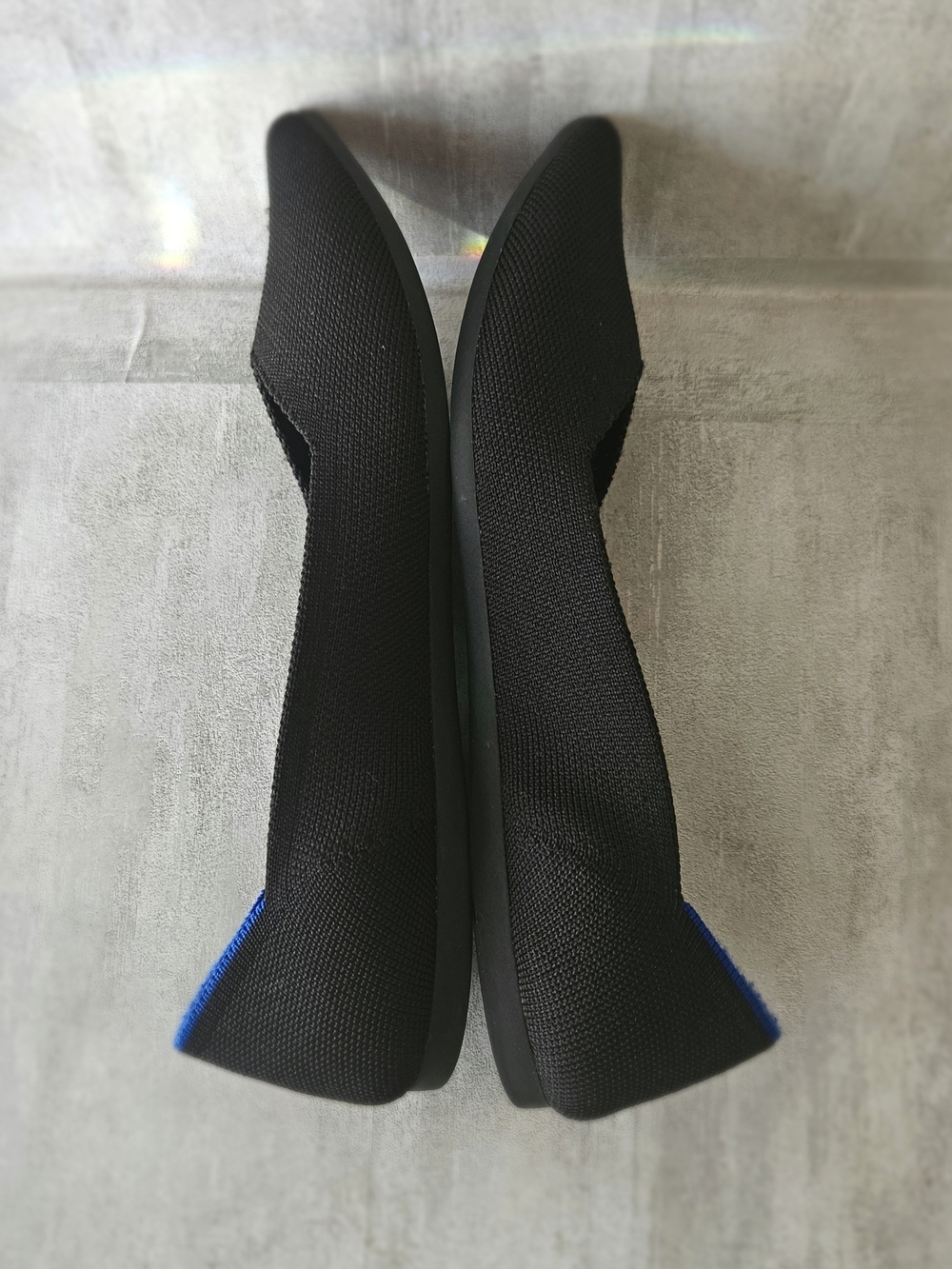 ROTHY'S The Point Black Knit Pointed Toe Flats - Women's Size 7.5 - Picture 8 of 14